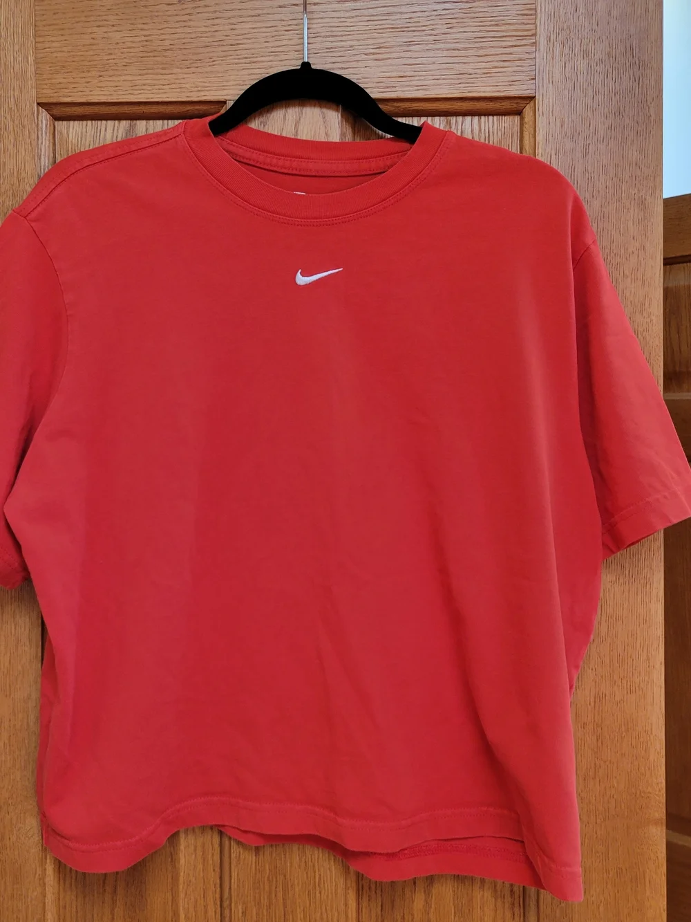 Nike Red Short Sleeve Crewneck with White Swoosh